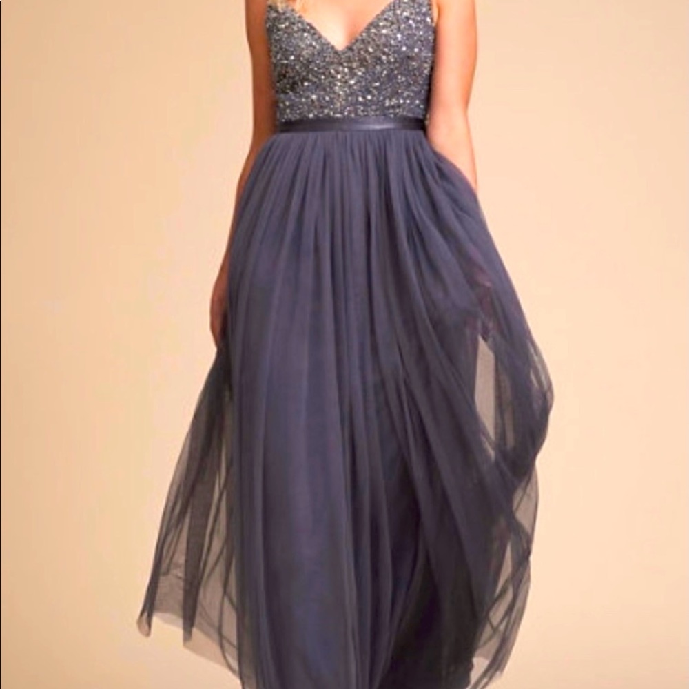 BHLDN AVERY DRESS HYDRANGEA size 0 no alterations